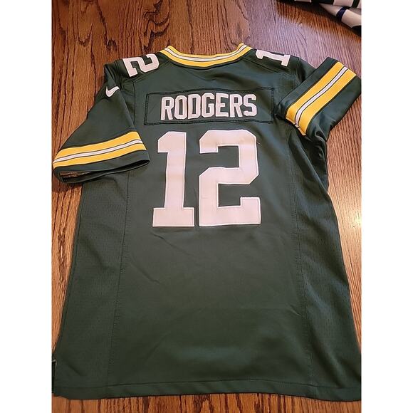 Nike Aaron Rodgers Green Bay Packers Jersey Youth Size Medium 10-12 Football - Picture 1 of 9